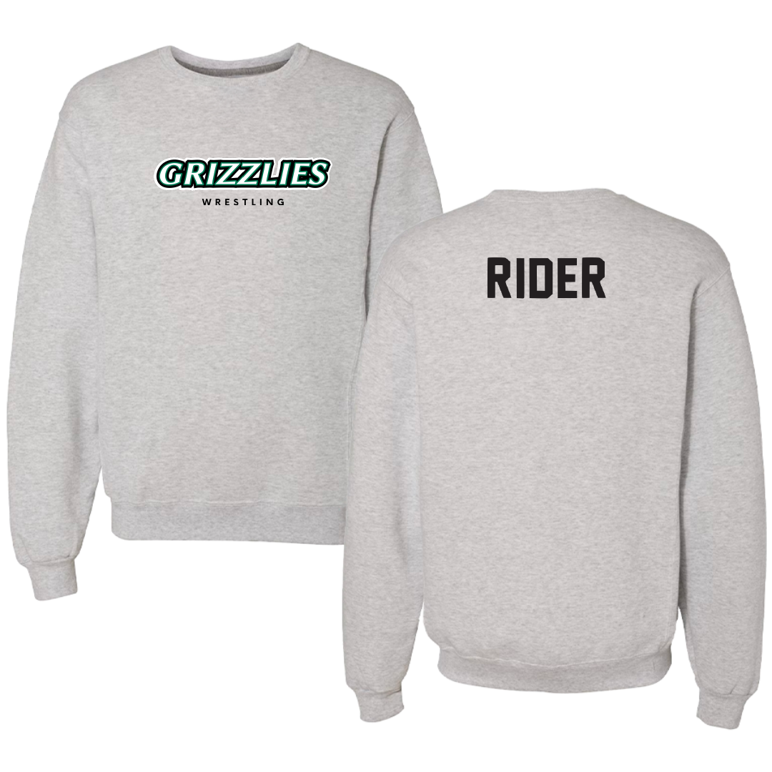 Adams State University Wrestling Gray Grizzlies Crewneck - Malachi Rider