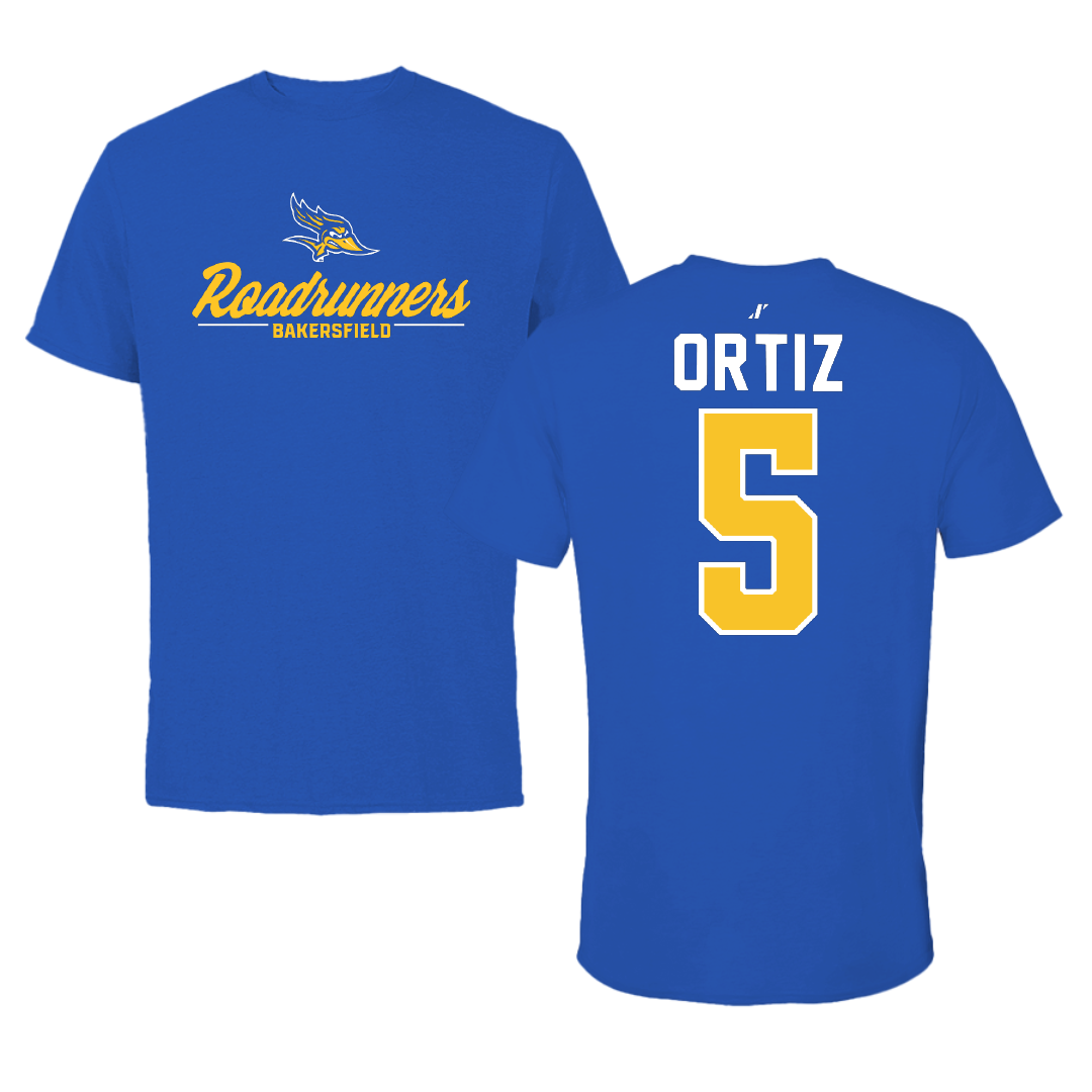 California State University-Bakersfield Basketball Blue General Performance Tee - #5 Nseije Ortiz