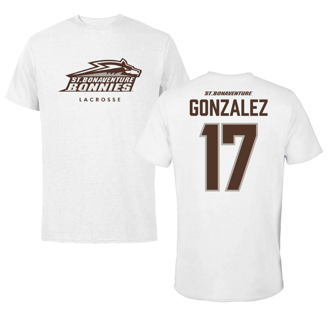 St. Bonaventure University Lacrosse White Tee - #17 Rylee Gonzalez