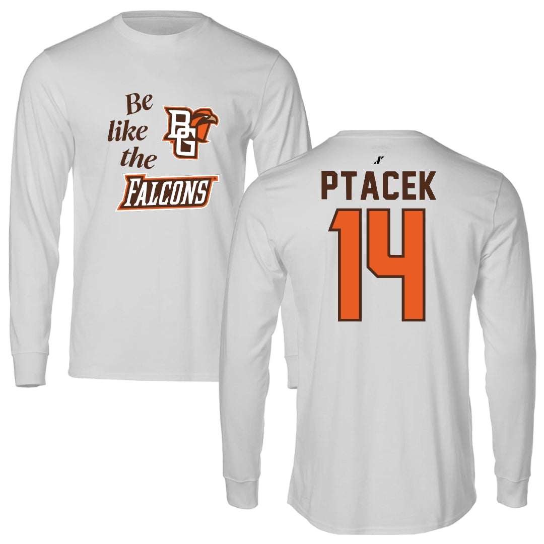 Bowling Green State University Soccer Light Gray Be Like Us Performance Long Sleeve - #14 Aiden Ptacek