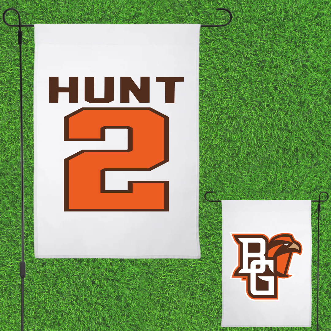 Bowling Green State University Softball White Garden Flag - #2 Hannah Hunt