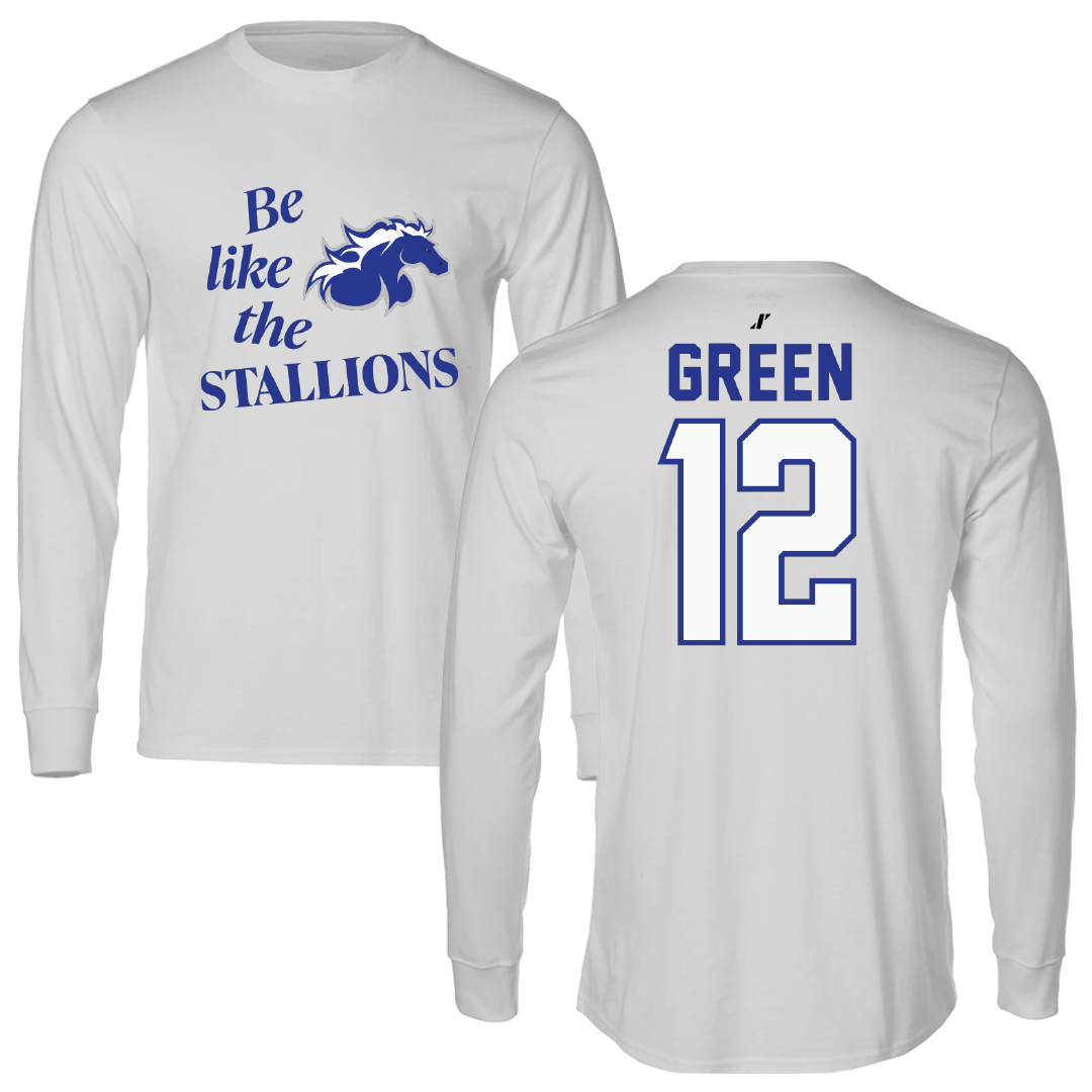 North American University Basketball Light Gray Be Like Us Performance Long Sleeve - #12 Desmond Green
