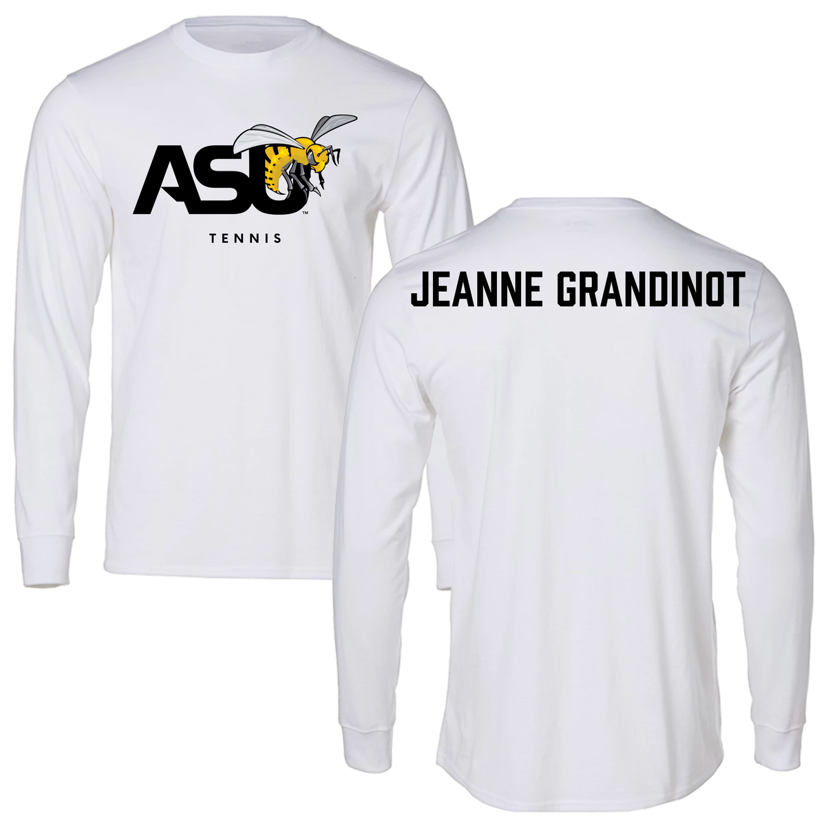 Alabama State University Tennis White Long Sleeve - David Jeanne Grandinot