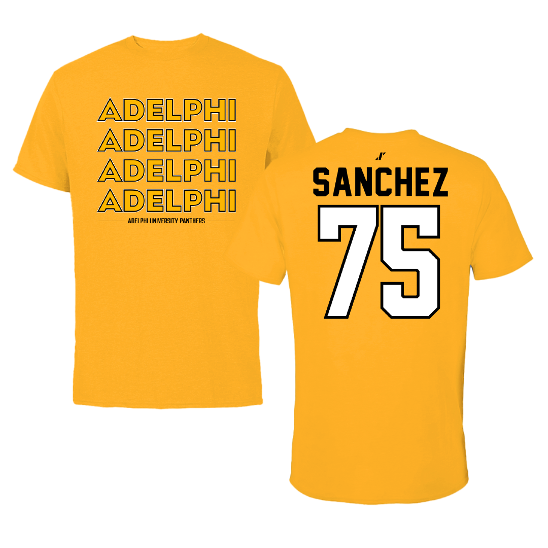 Adelphi University Bowling Gold General Tee - #75 Jillian Sanchez
