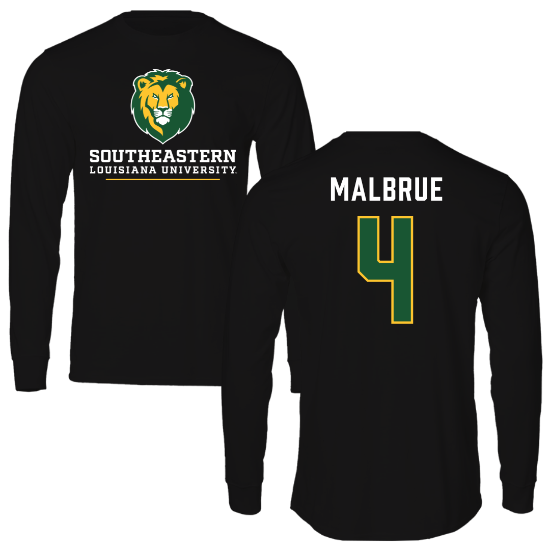 Southeastern Louisiana University Basketball Black Performance Long Sleeve - #4 Jason Malbrue