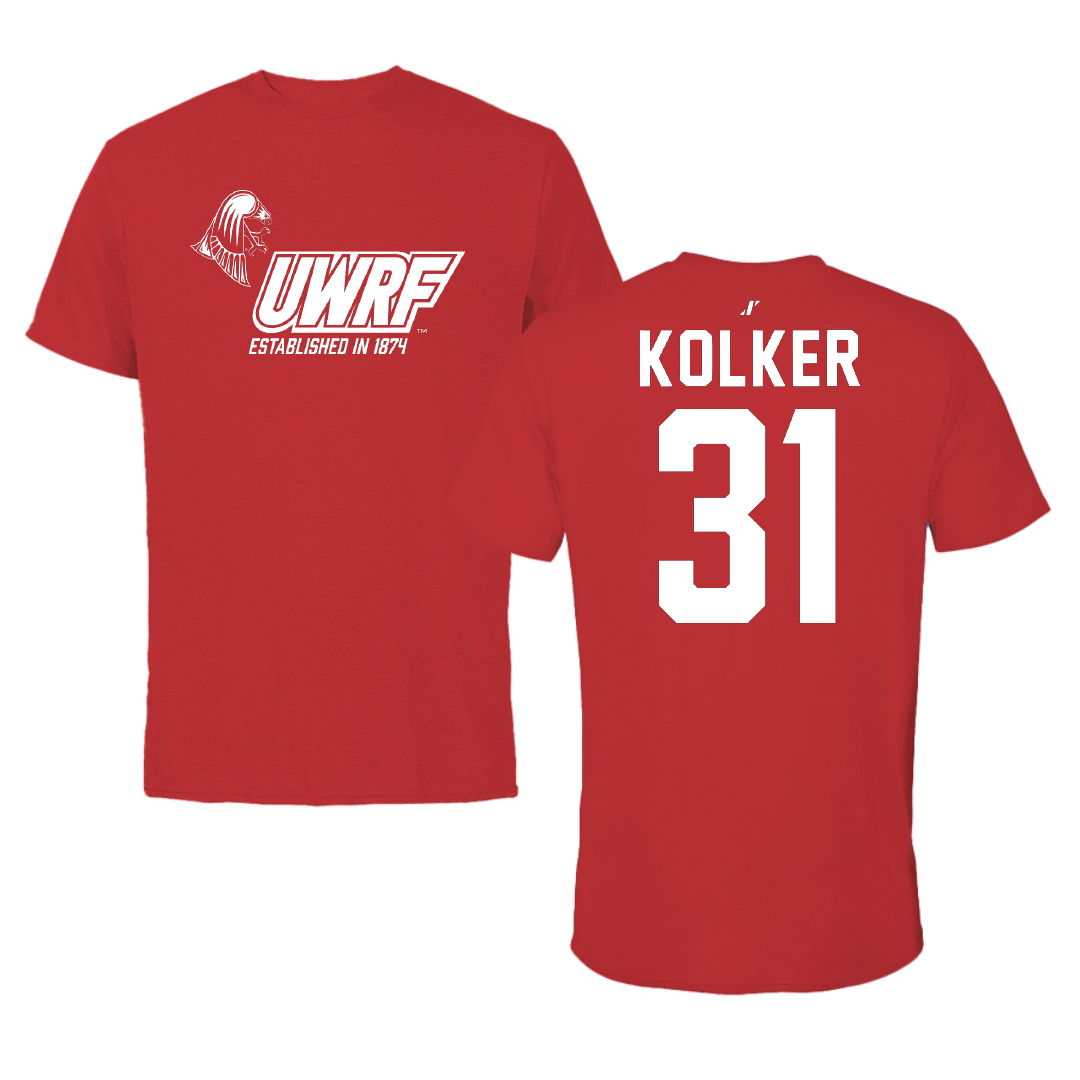 University of Wisconsin-River Falls Football Red General Performance Tee - #31 Jaden Kolker