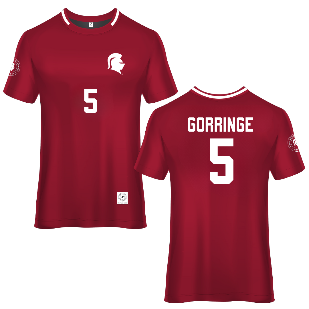 Southern Virginia University Red Soccer Jersey - #5 Jackson Gorringe