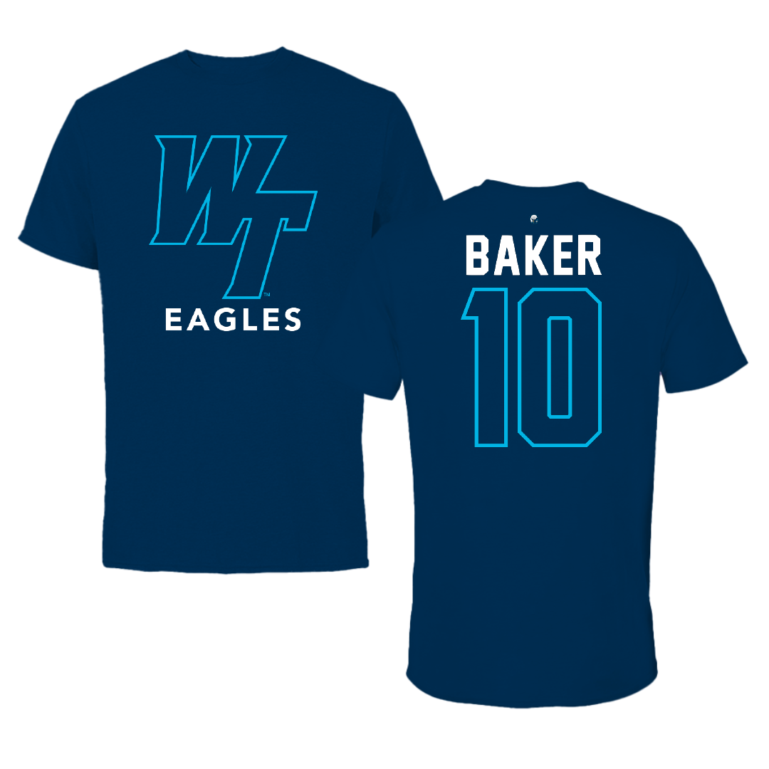 Wake Tech Community College Basketball Navy Tee - #10 Shamel Baker