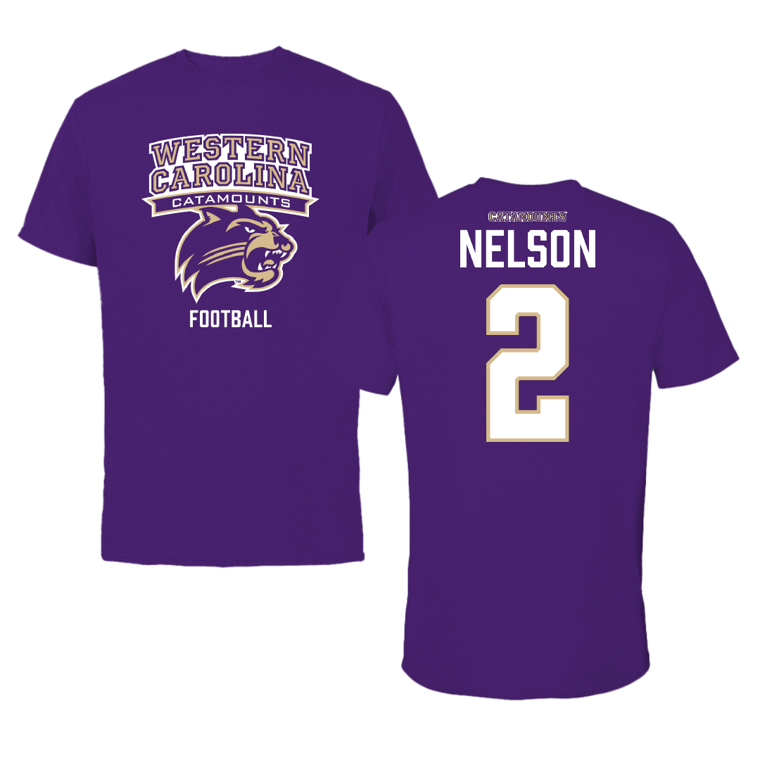 Western Carolina University Football Purple Performance Tee - #2 Micah Nelson