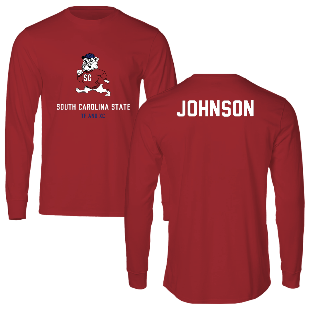 South Carolina State University TF and XC Canvas Red Long Sleeve - Isaiah Johnson