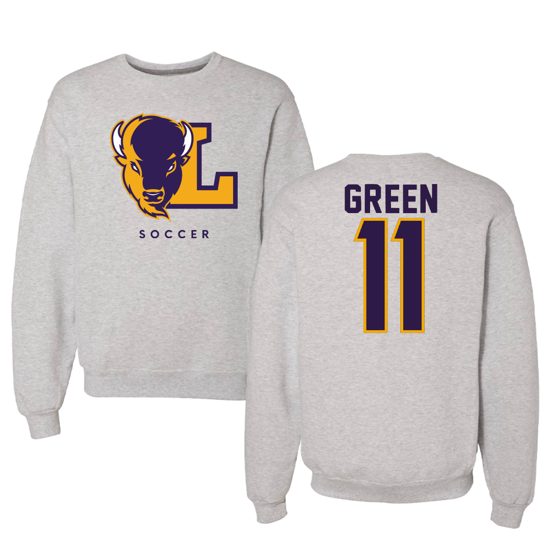 Lipscomb University Soccer Gray Crewneck - #11 Josiah Green