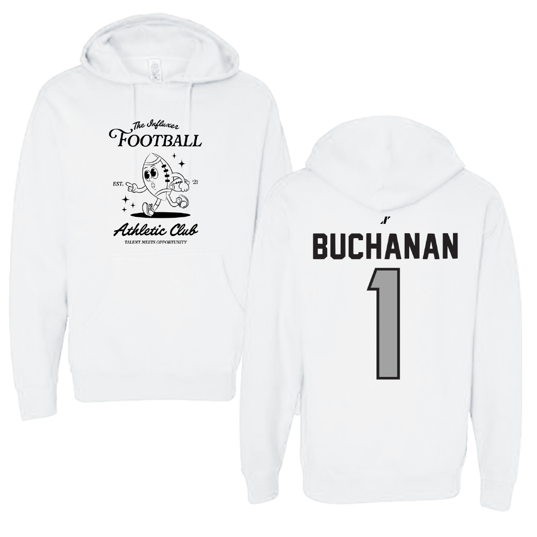 Football White Influxer Athletic Club Hoodie - #1 Marquis Buchanan