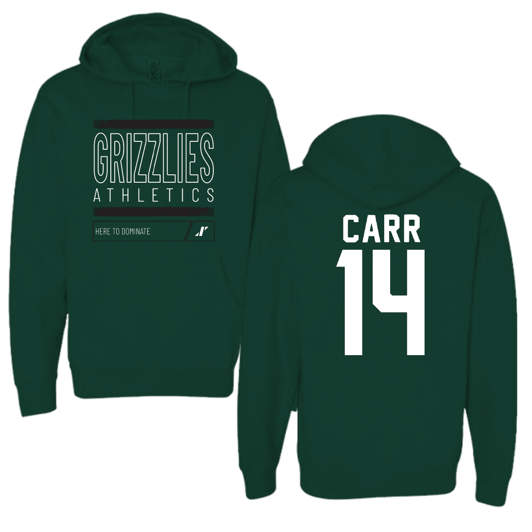 Adams State University Football Forest Green Dominate Hoodie - #14 Hayden Carr