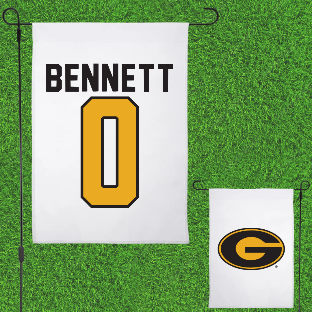 Grambling State University Baseball White Garden Flag - #0 Jaylyn Bennett