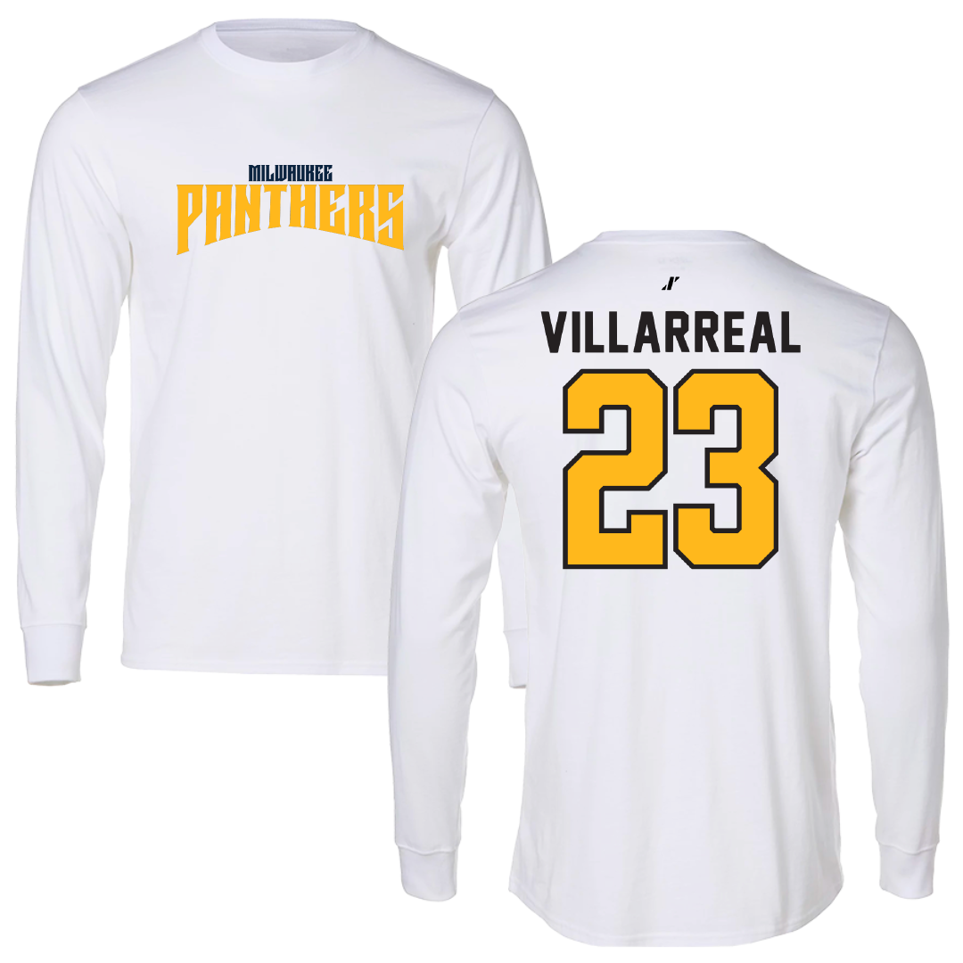 University of Wisconsin-Milwaukee Basketball White Classic Long Sleeve - #23 Austin Villarreal