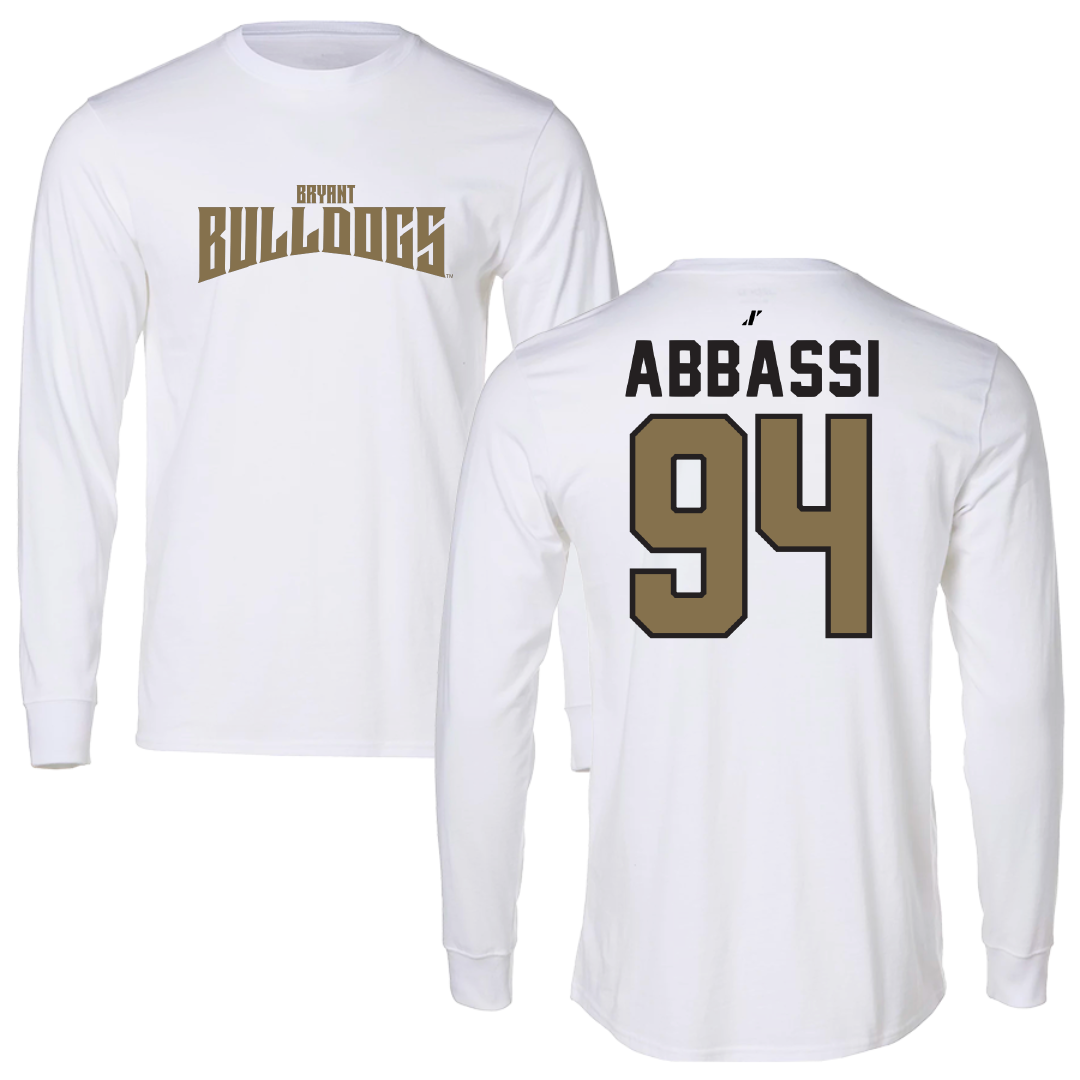 Bryant University Football White Classic Long Sleeve - #94 Amin Abbassi