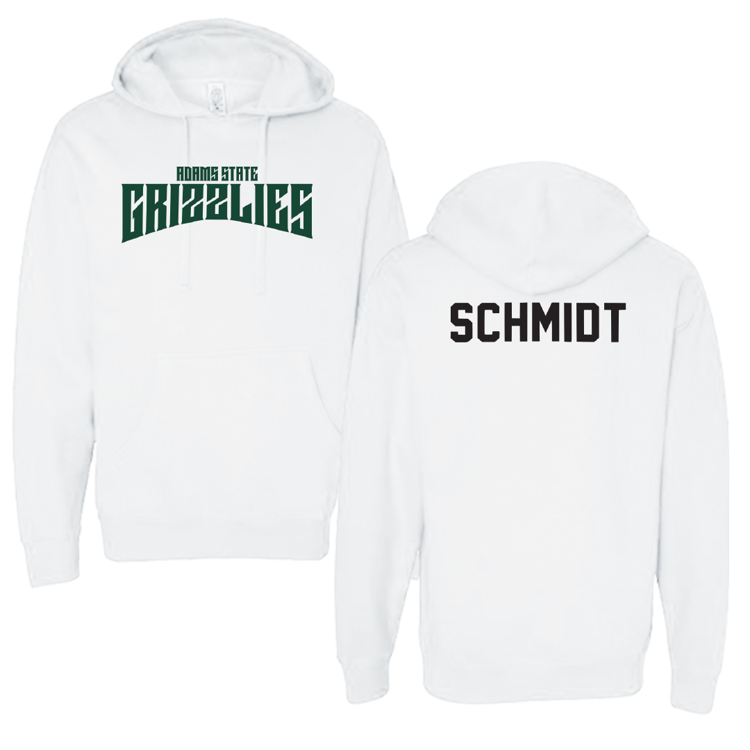 Adams State University Baseball White Classic Hoodie - Logan Schmidt