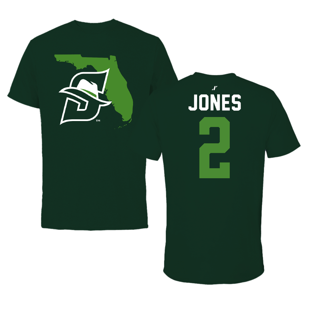 Stetson University Basketball Forest Green State Tee - #2 Isaac Jones