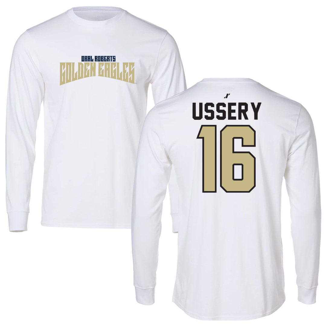 Oral Roberts University Soccer White Classic Performance Long Sleeve - #16 Aiden Ussery