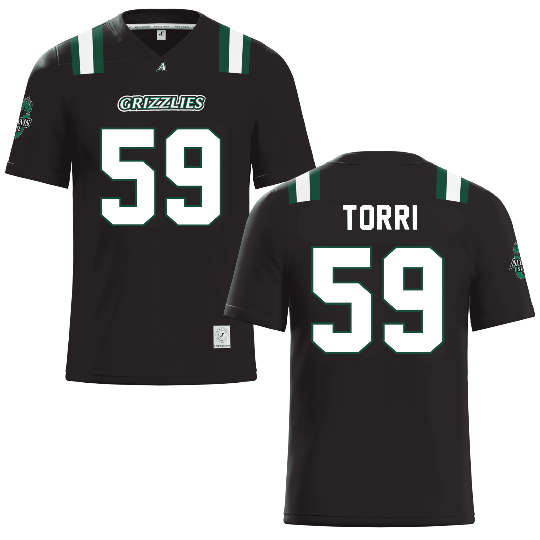 Adams State University Black Football Jersey - #59 Owen Torri