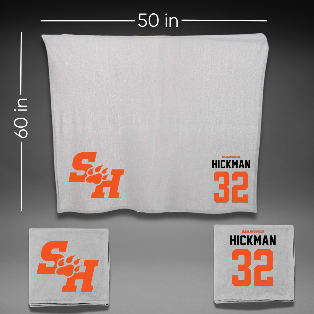 Sam Houston State University Baseball Gray Blanket - #32 Bronson Hickman