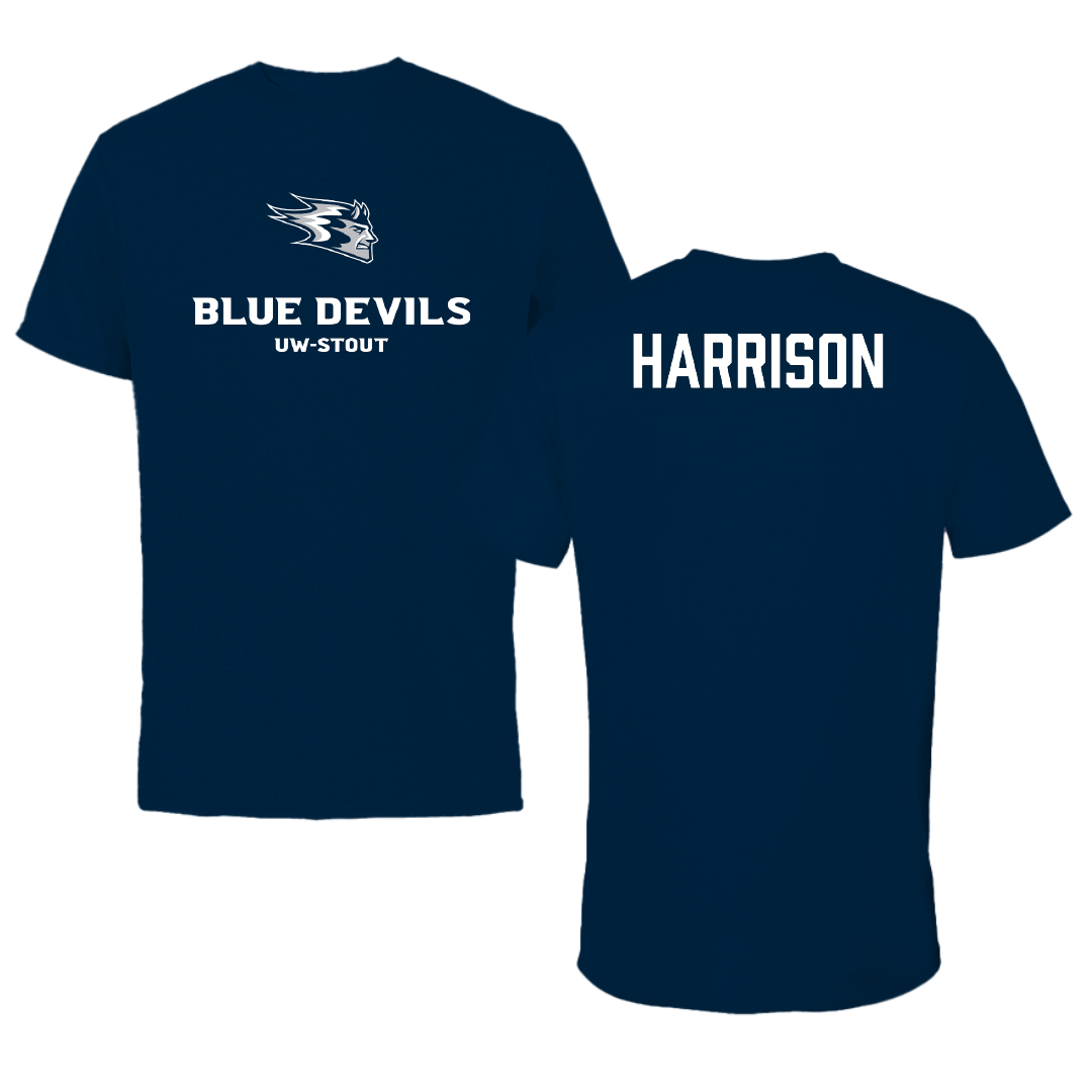 University of Wisconsin-Stout TF and XC Navy Performance Tee - Nikki Harrison