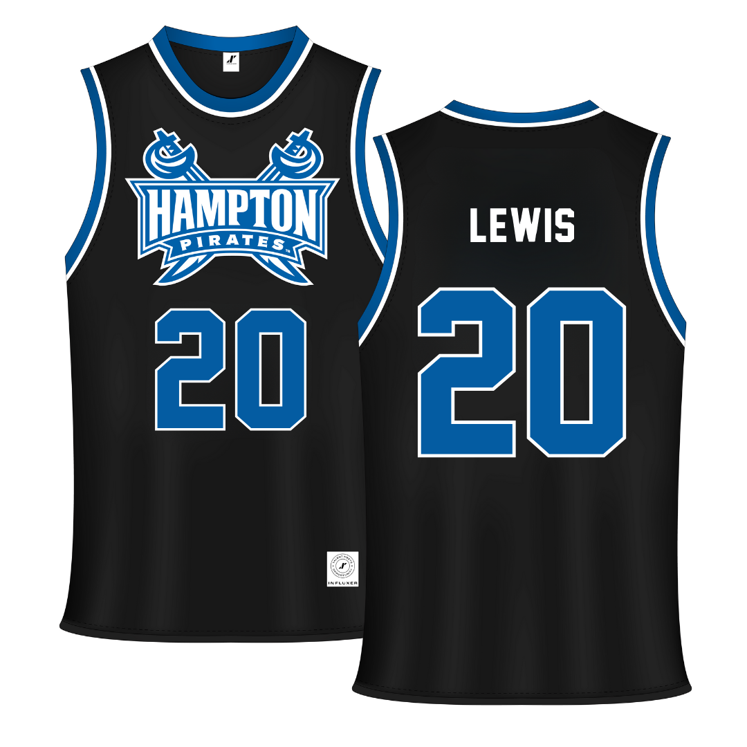 Hampton University Black Basketball Jersey - #20 Kellan Lewis