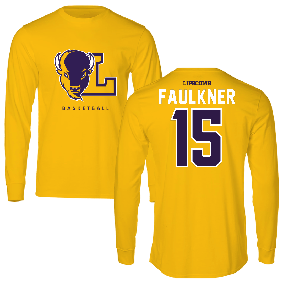 Lipscomb University Basketball Gold Performance Long Sleeve - #15 Dylan Faulkner
