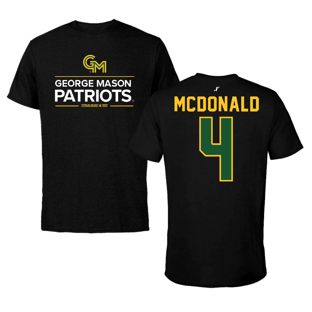 George Mason University Volleyball Black General Tee - #4 Troy McDonald