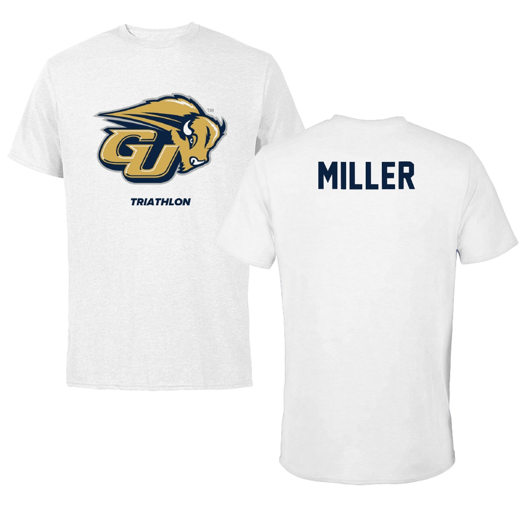 Gallaudet University Triathlon White Tee - Alecia Miller