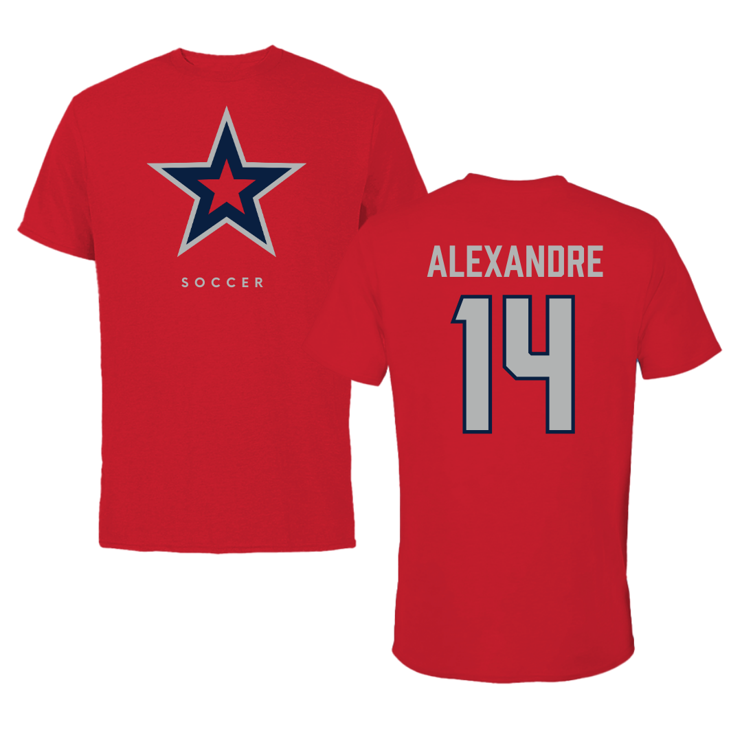 Robert Morris University Soccer Red Performance Tee - #14 Chase Alexandre