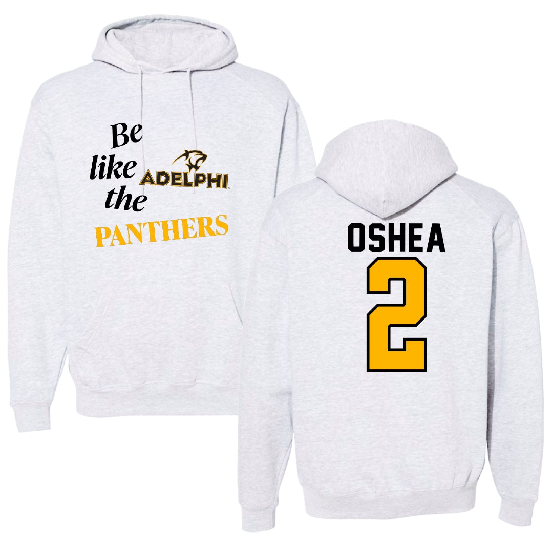 Adelphi University Lacrosse Light Gray Be Like Us Hoodie - #2 Nick OShea