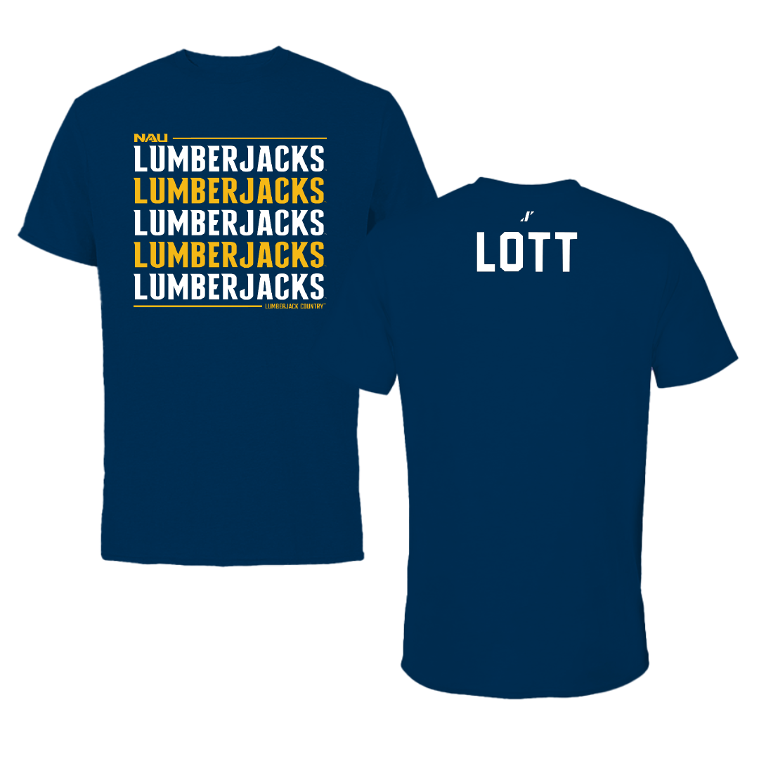 Northern Arizona University TF and XC Navy General Tee - Desmond Lott