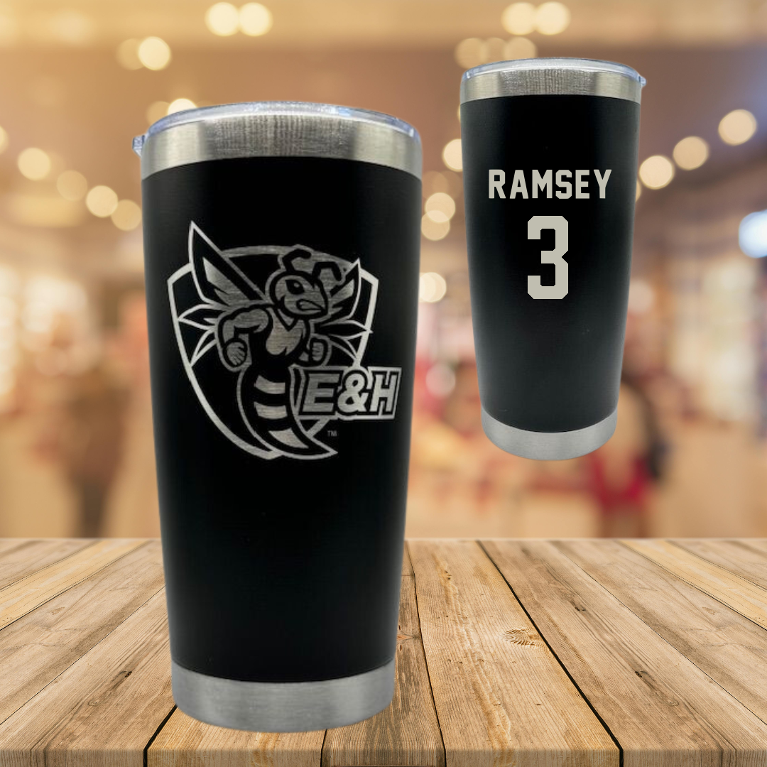 Emory & Henry College Basketball Black Stainless Steel Tumbler - #3 Lyndie Ramsey