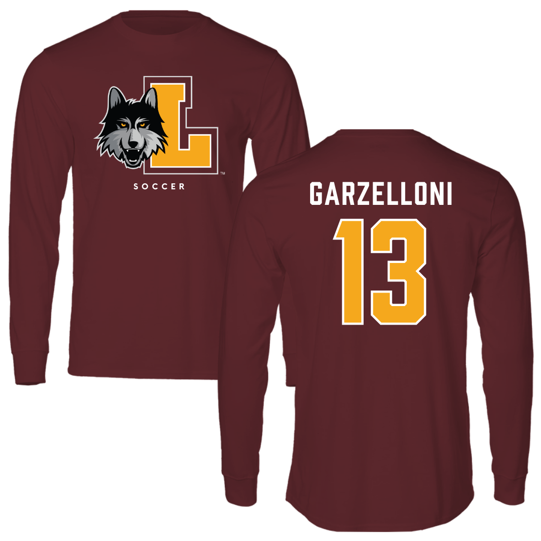 Loyola University-Chicago Soccer Maroon Mascot Performance Long Sleeve - #13 Luca Garzelloni