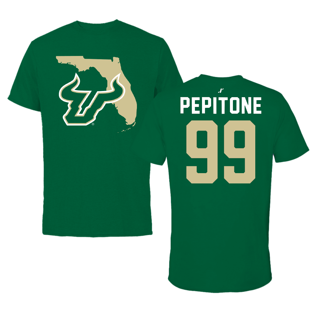 University of South Florida Softball Green State Tee - #99 Alicea Pepitone