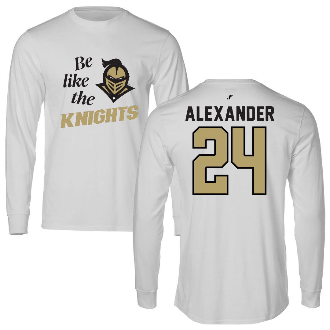 University of Central Florida Football Light Gray Be Like Us Performance Long Sleeve - #24 Xe'ree Alexander