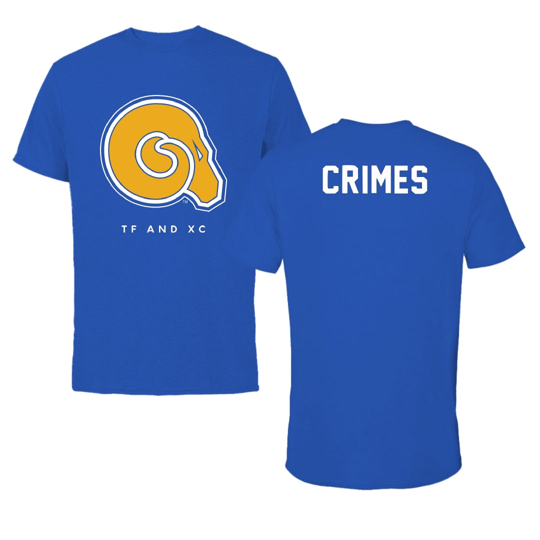 Albany State University TF and XC Blue Performance Tee - Chavondria Crimes