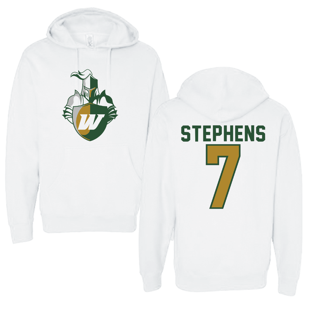Webber International University Beach Volleyball White Hoodie - #7 Talan Stephens