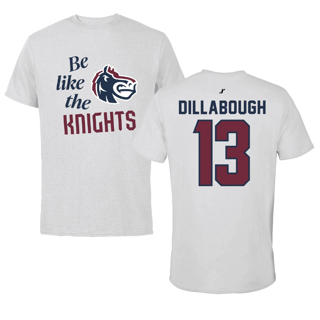 Fairleigh Dickinson University-Metropolitan Campus Lacrosse Light Gray Be Like Us Performance Tee - #13 Karly Dillabough