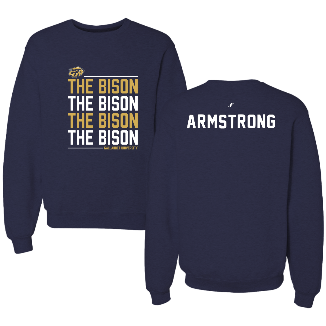 Gallaudet University TF and XC Navy General Crewneck - Olivia Armstrong