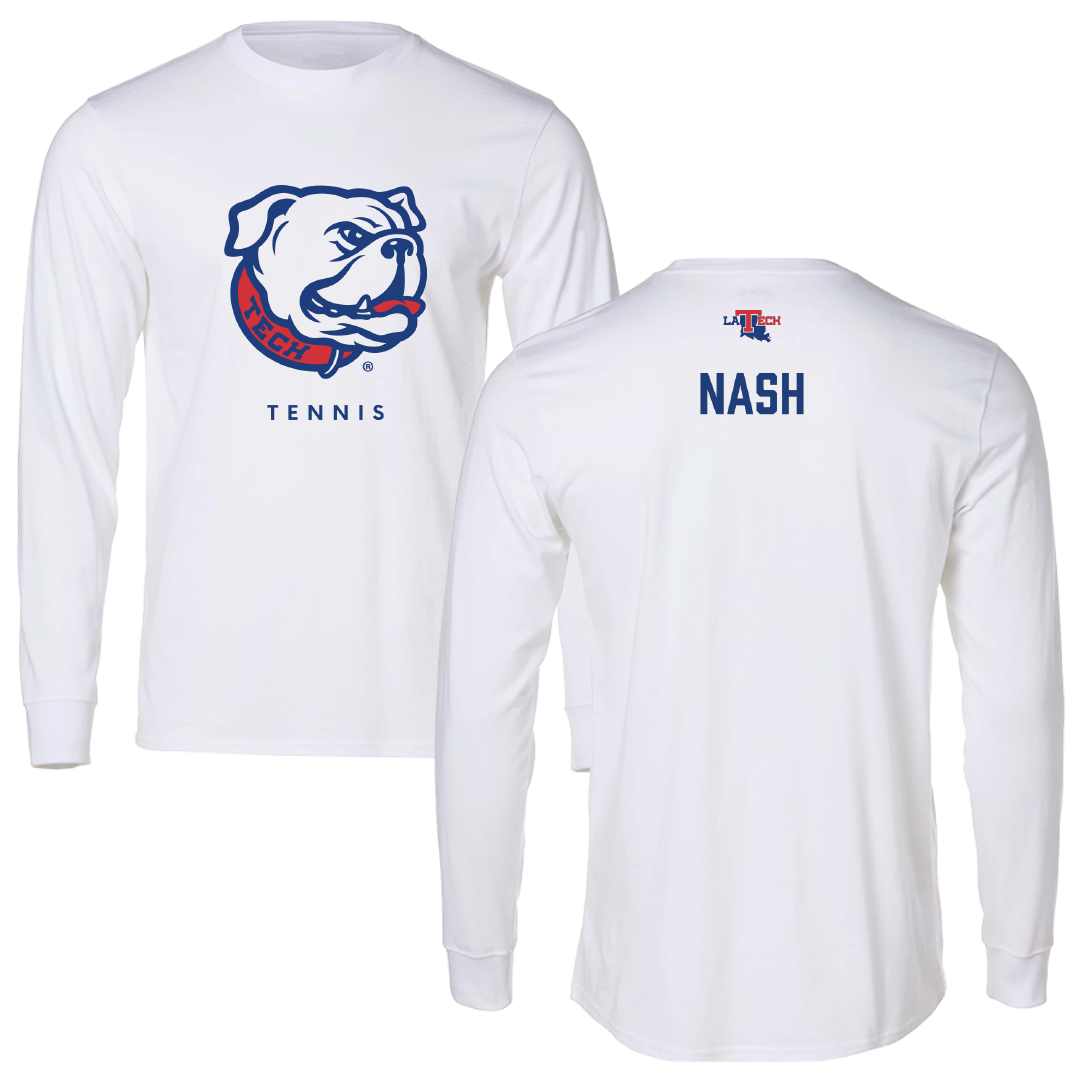 Louisiana Tech University Tennis White Performance Long Sleeve - Tiffani Nash