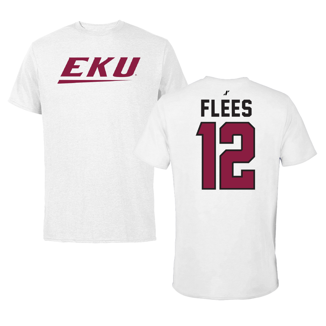 Eastern Kentucky University Volleyball White Tee - #12 Caitlyn Flees