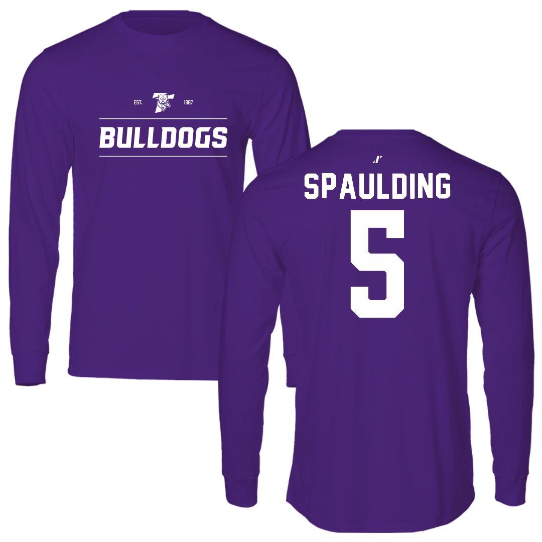 Truman State University Football Purple General Performance Long Sleeve - #5 Thomas Spaulding
