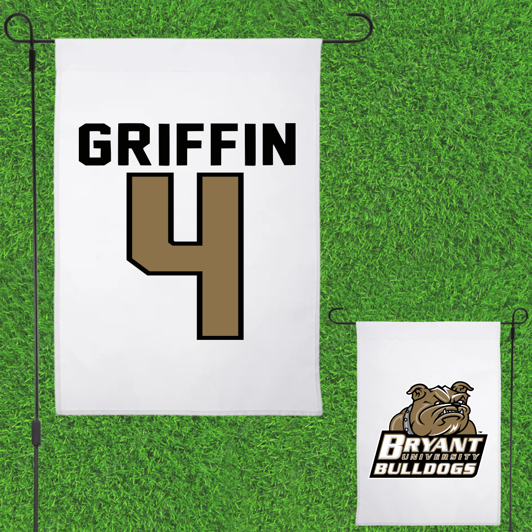 Bryant University Field Hockey White Garden Flag - #4 Natalie Griffin