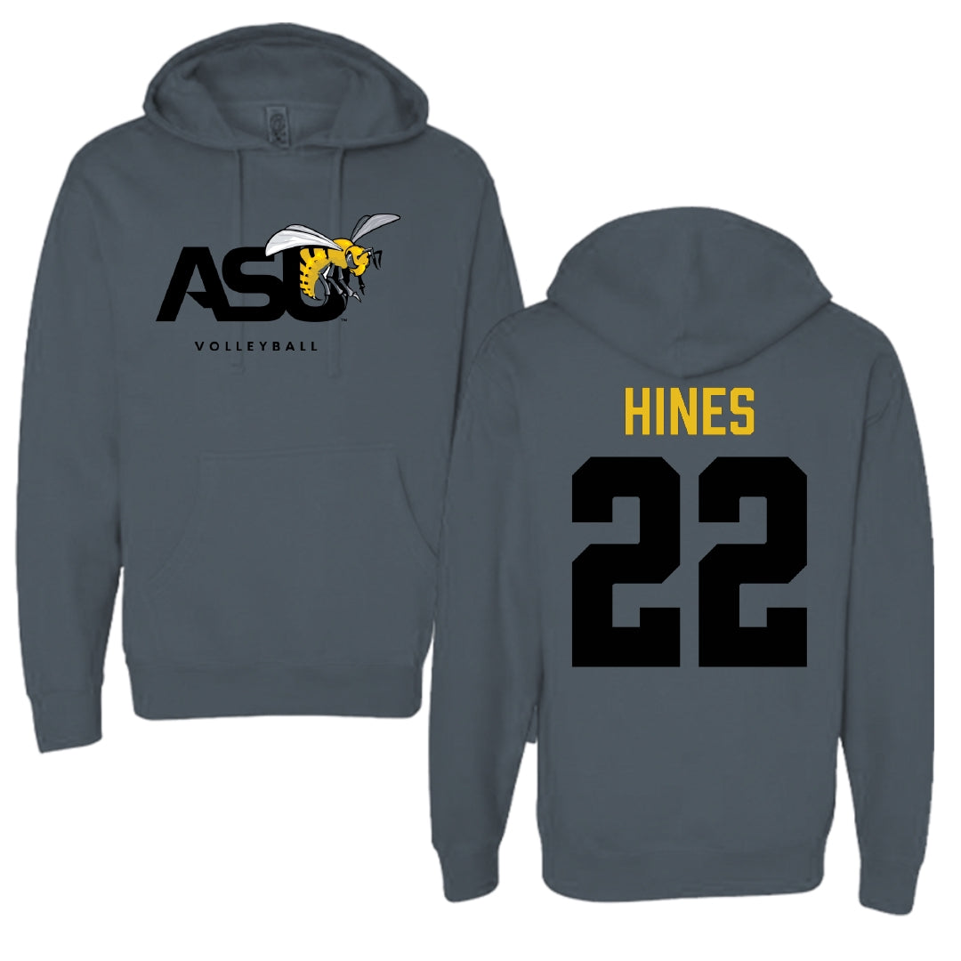 Alabama State University Volleyball Dark Gray Hoodie - #22 Kaylen Hines