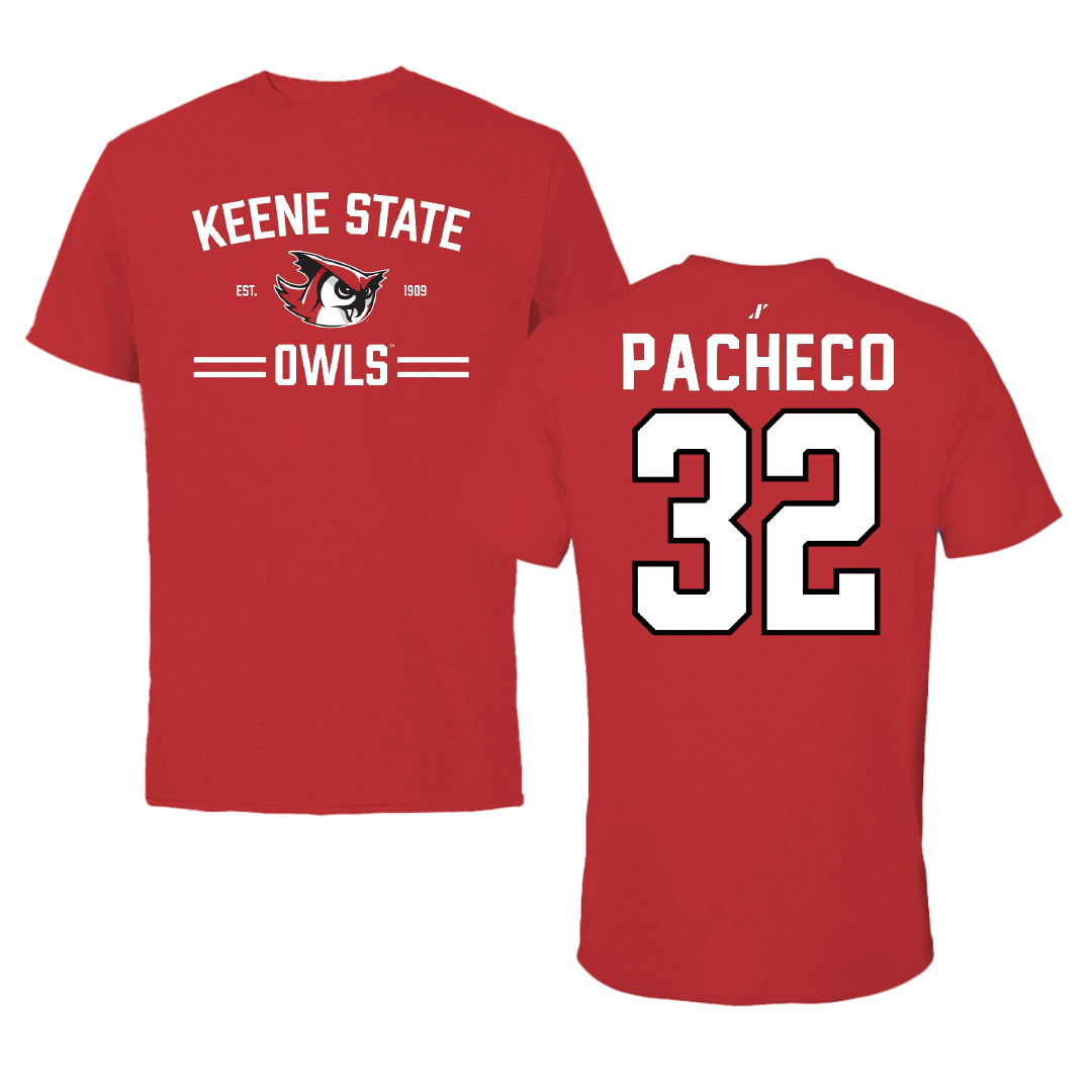 Keene State College Lacrosse Red General Tee - #32 Matt Pacheco