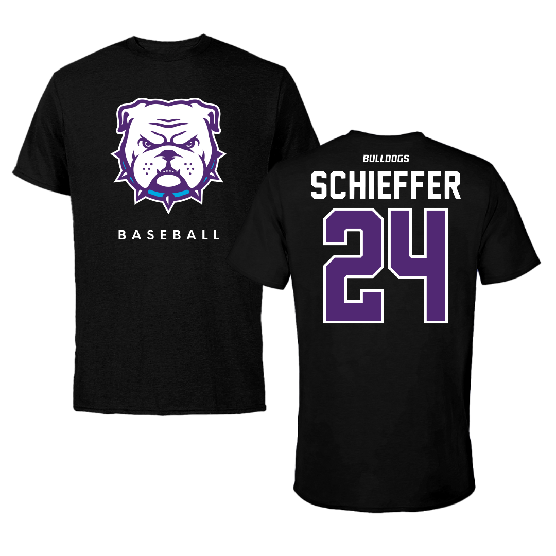 Truman State University Baseball Black Performance Tee - #24 Gavin Schieffer