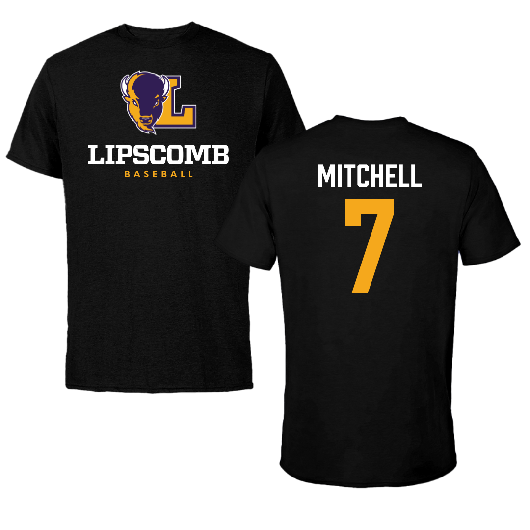Lipscomb University Baseball Black Performance Tee - #7 Joey Mitchell