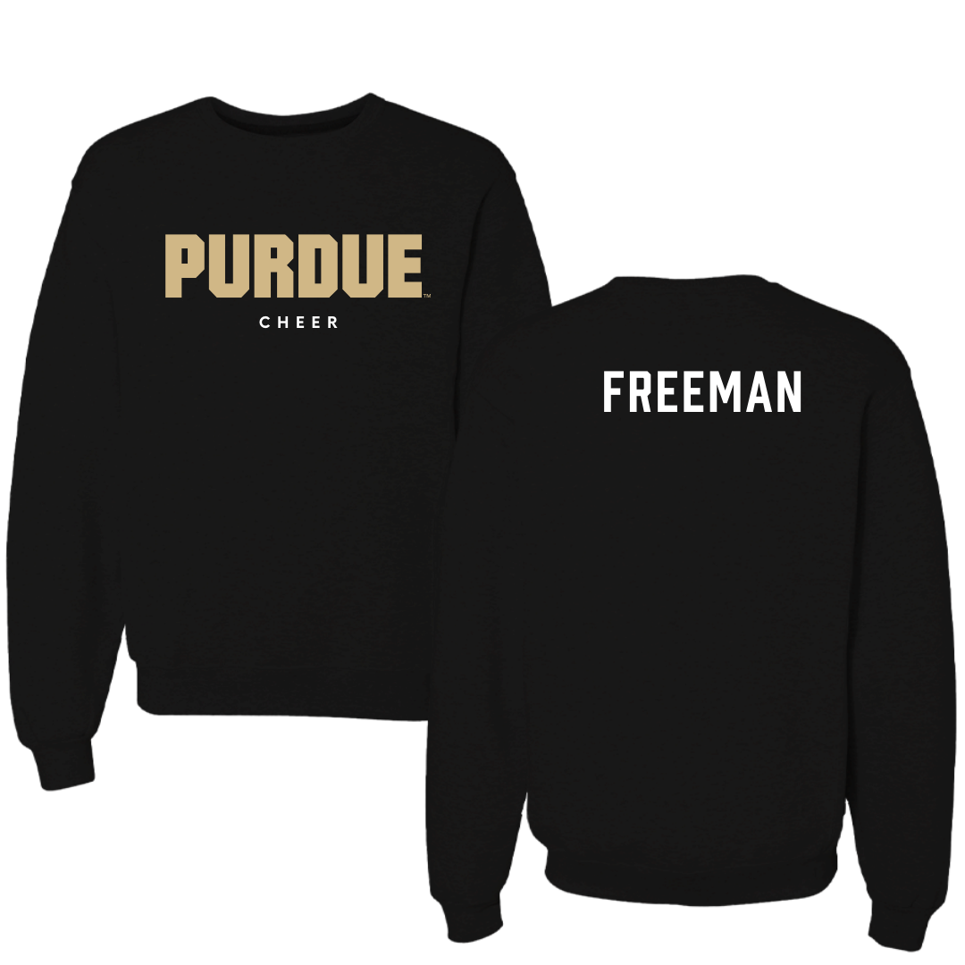 Purdue University Cheer Black Crewneck - Lacee Freeman